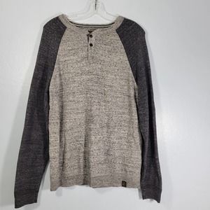 Lucky Brand Men's  Light  & Dark Gray Speckled Sweater Size Medium 21622-2C4